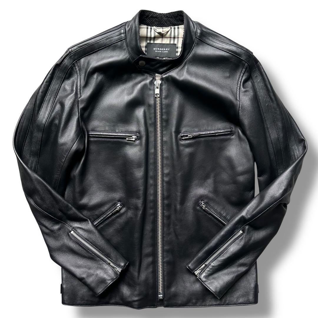 BURBERRY BLACK LABEL シングルライダースジャケット