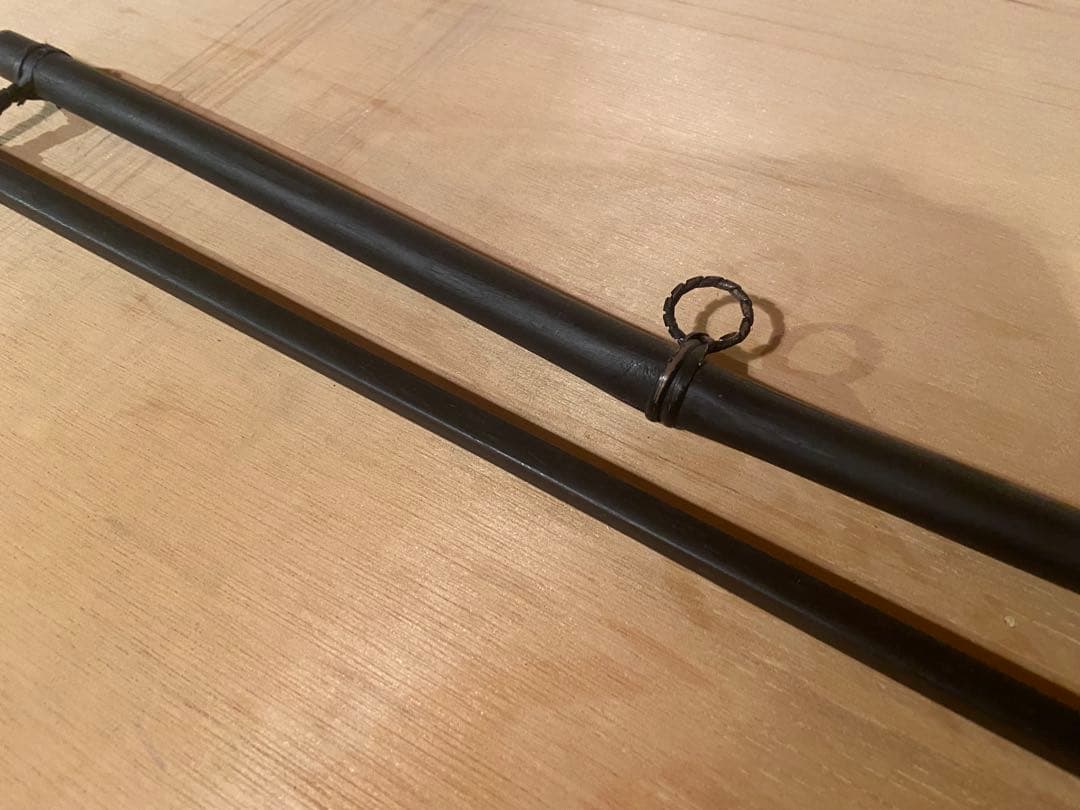 李朝 朝鮮 木製 金具付き 自在鉤