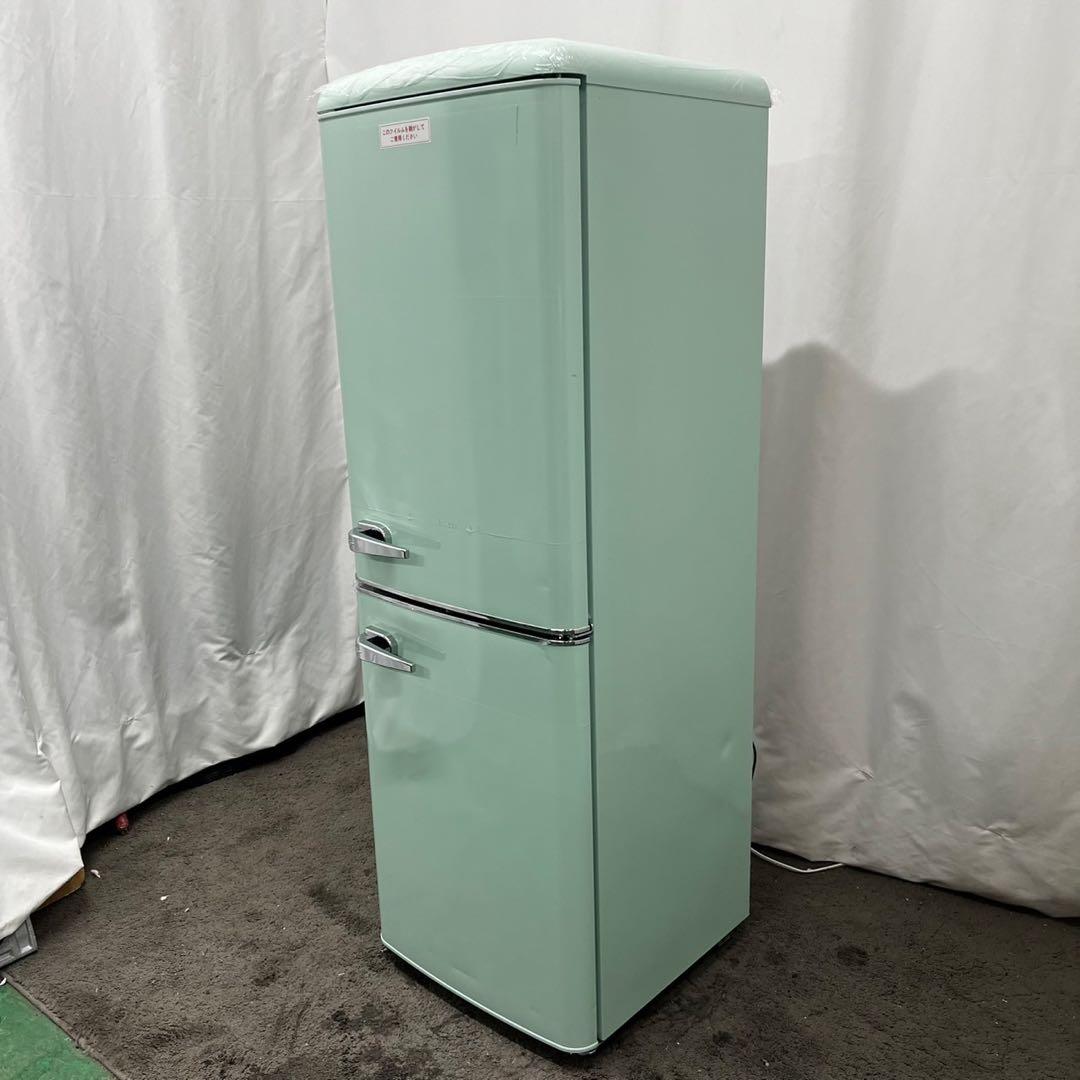 990⭕️【未使用・展示品】冷蔵庫　アイリスオーヤマ　レトロ　一人暮らし　設置無料