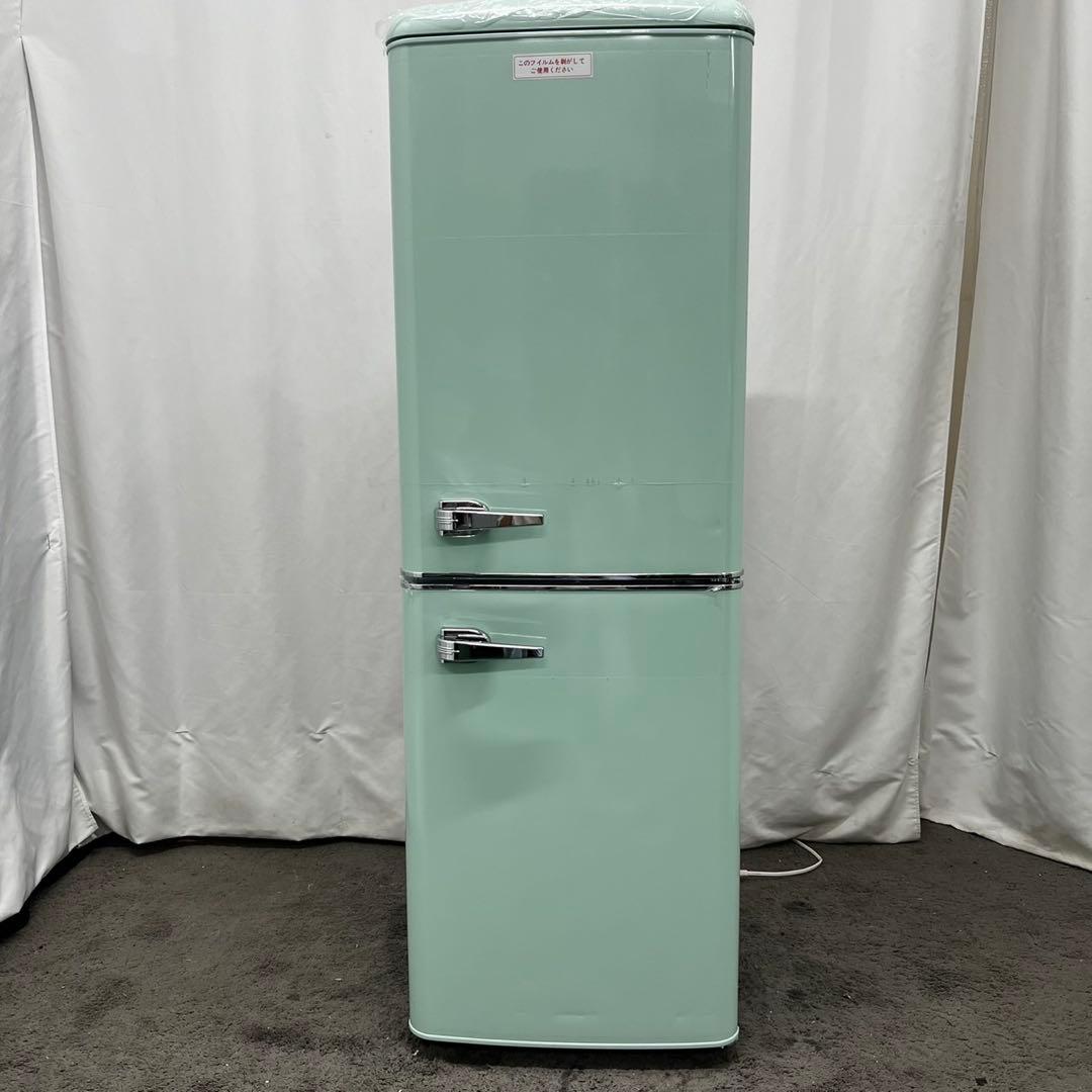 990⭕️【未使用・展示品】冷蔵庫　アイリスオーヤマ　レトロ　一人暮らし　設置無料