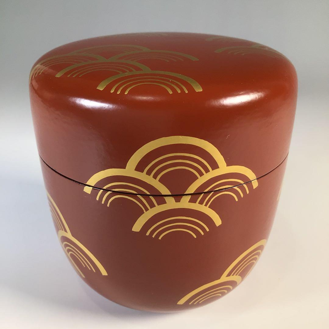 Ｍ２７９　棗　『小坂修斉作』『青海波蒔絵』『妹塗』『大棗』　共箱　茶道具