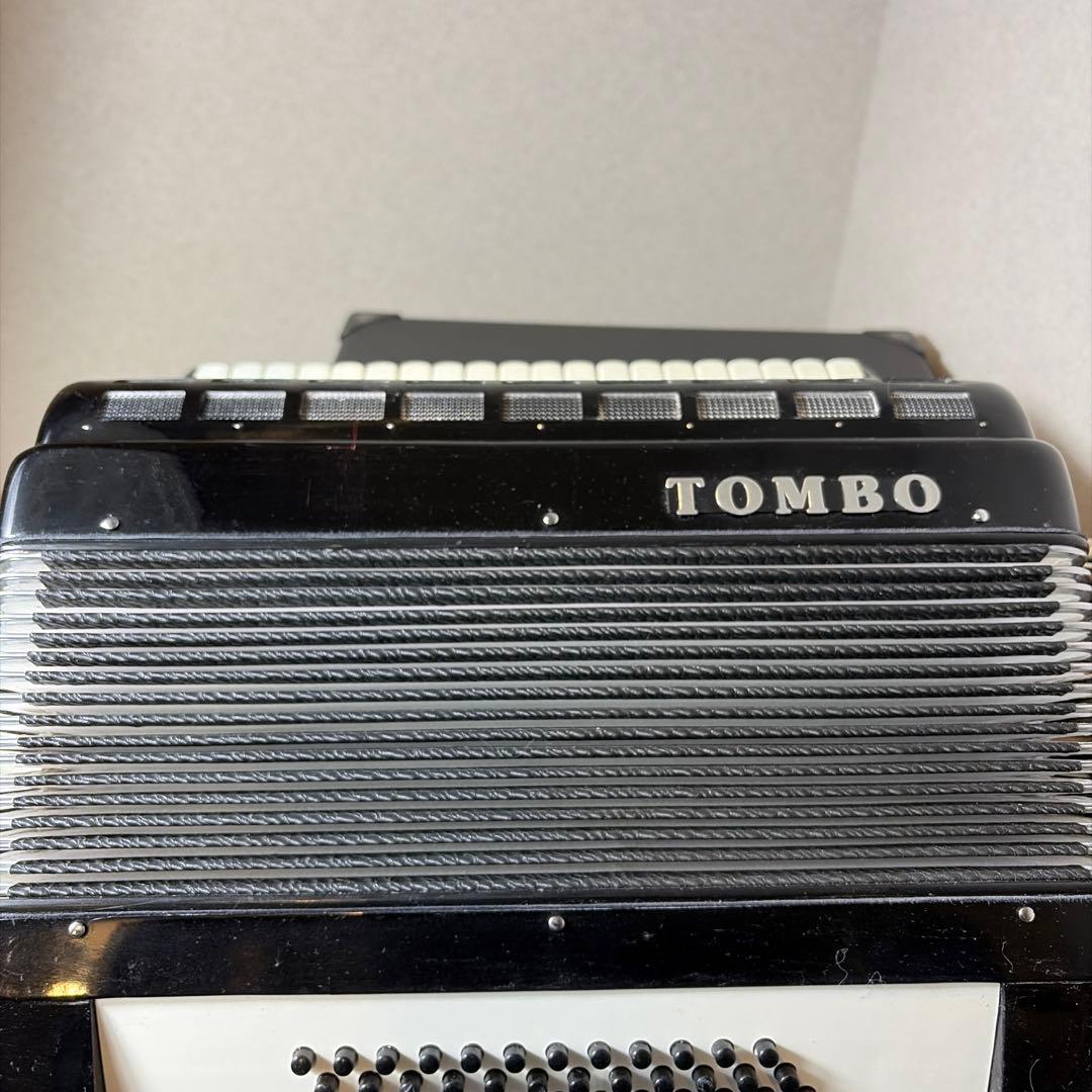 希少】オールブラック TOMBO トンボ アコーディオン T 48 ケース付