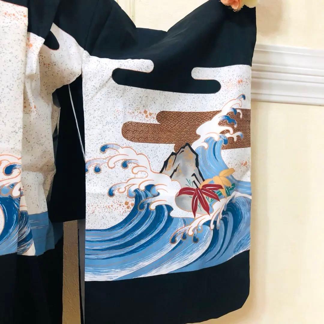 美品‼️七五三 五歳‼️鷹 巻物金彩❤️黒地系圧巻豪華完全フルセット‼️家から揃える無‼️