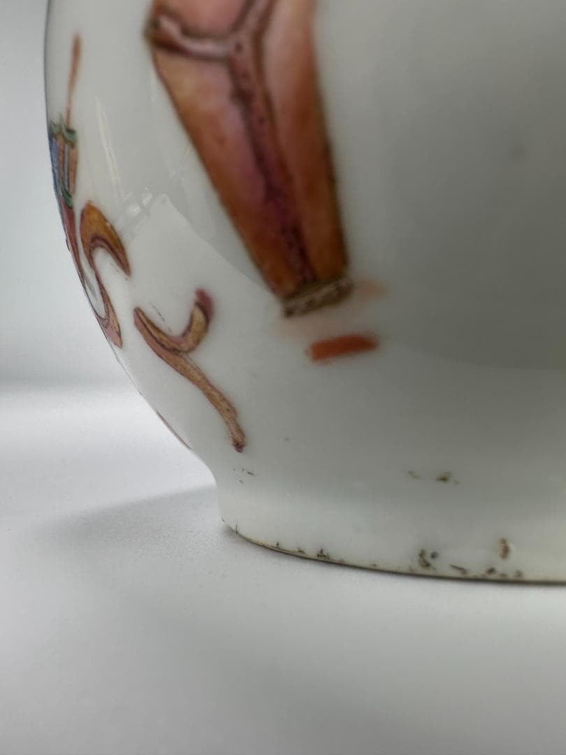 中国清代 粉彩雑宝文 水洗 水盂 文房具 唐物 時代 古玩