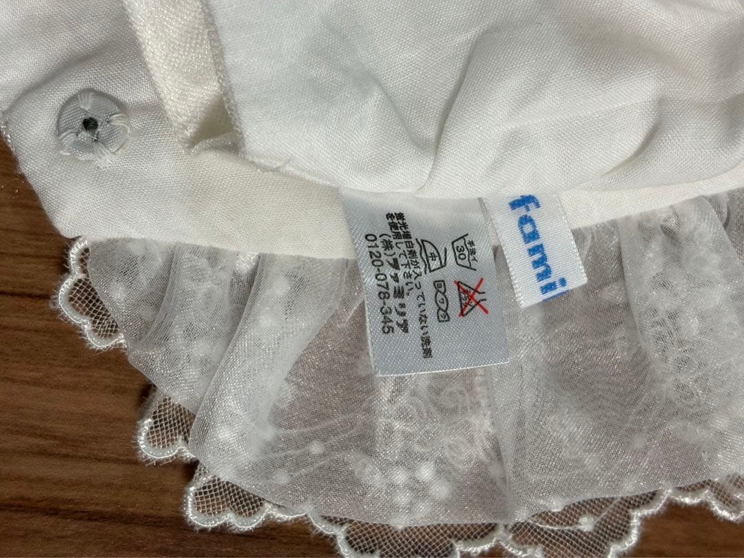 ファミリア　ベビードレス　セレモニードレス　帽子付き　50