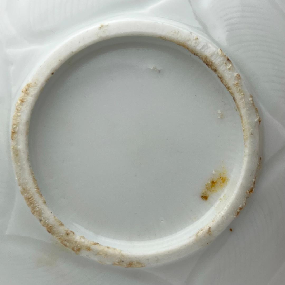 徳化窯 白磁陽刻雅紋皿 五客 白高麗 中国古玩 中国美術