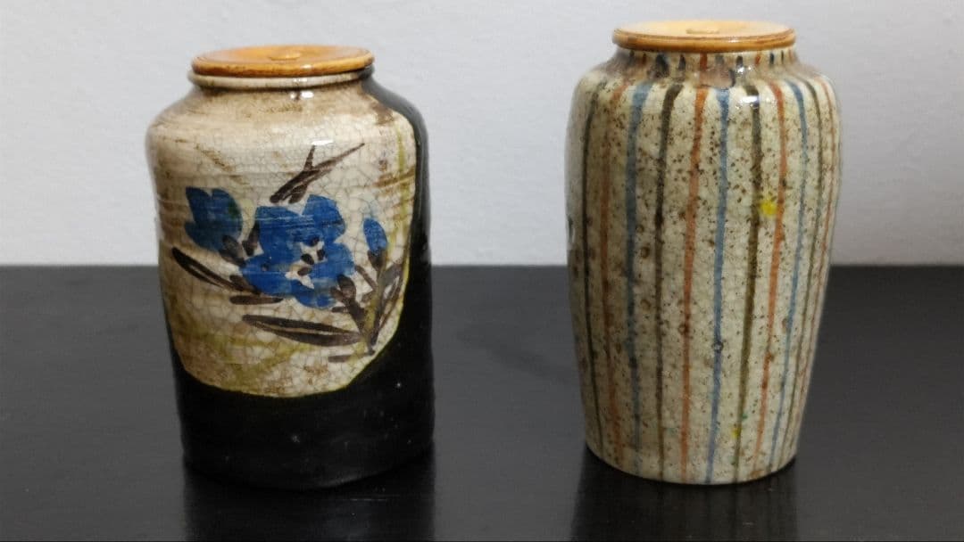 乾山銘 茶入 夏冬二つ揃 桔梗文 麦藁文 碌々斎 - メルカリ