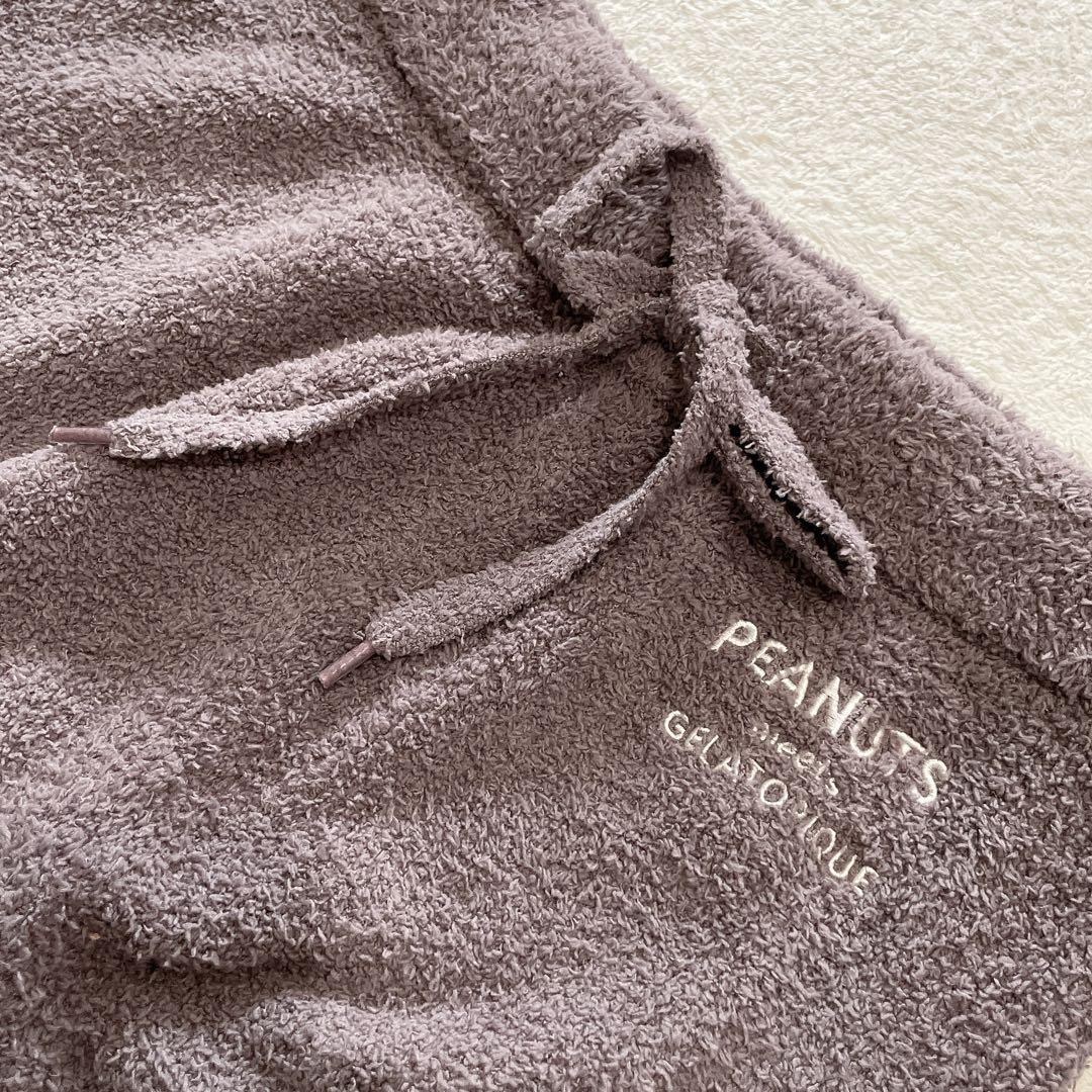 ジェラートピケ　スヌーピー　ベビモコジャガードプルオーバー&ロングパンツセット