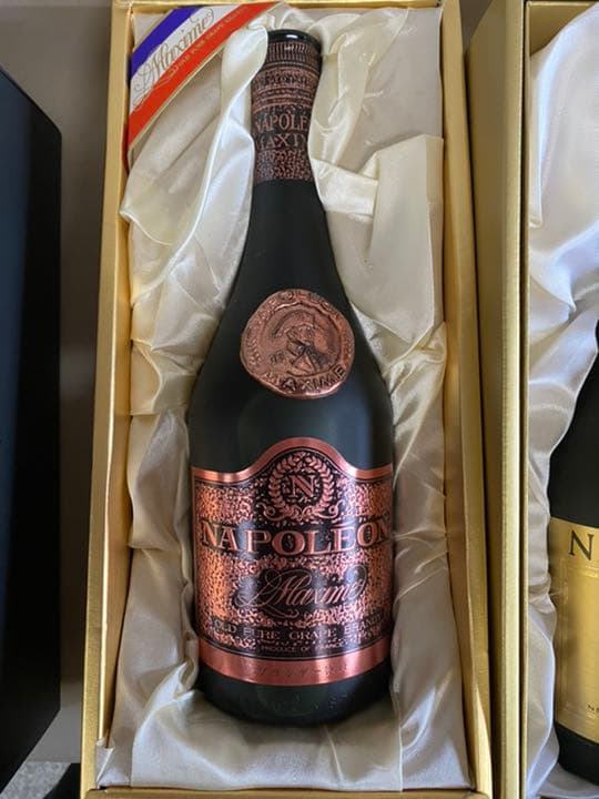 未開栓 ナポレオン ブランデー 4本セット グラス付 飲料・酒