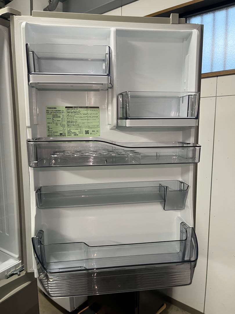 東芝 冷蔵庫 GR-W470GSK 465L 2025年購入　T