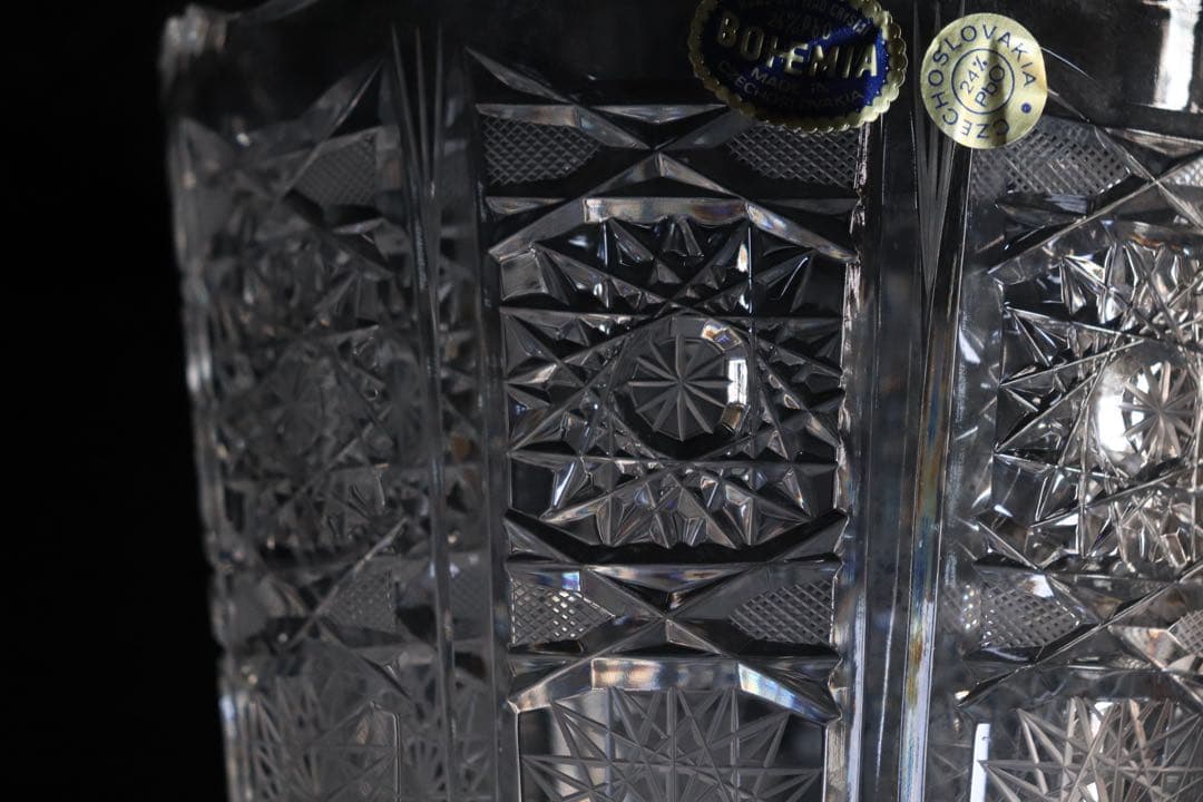 美品 ボヘミア クリスタル大花瓶 送料込み251030 - メルカリ