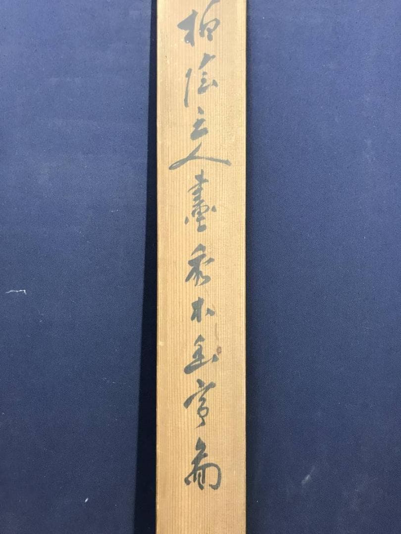 【真作】田中柏陰/松竹古々翠湖流/山水図/掛軸/名家伝来/AD-29