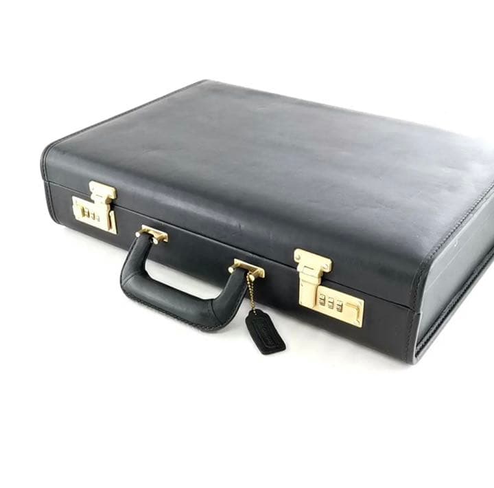 コーチ COACH オールドコーチ アタッシュケース レザー ブラック牛革