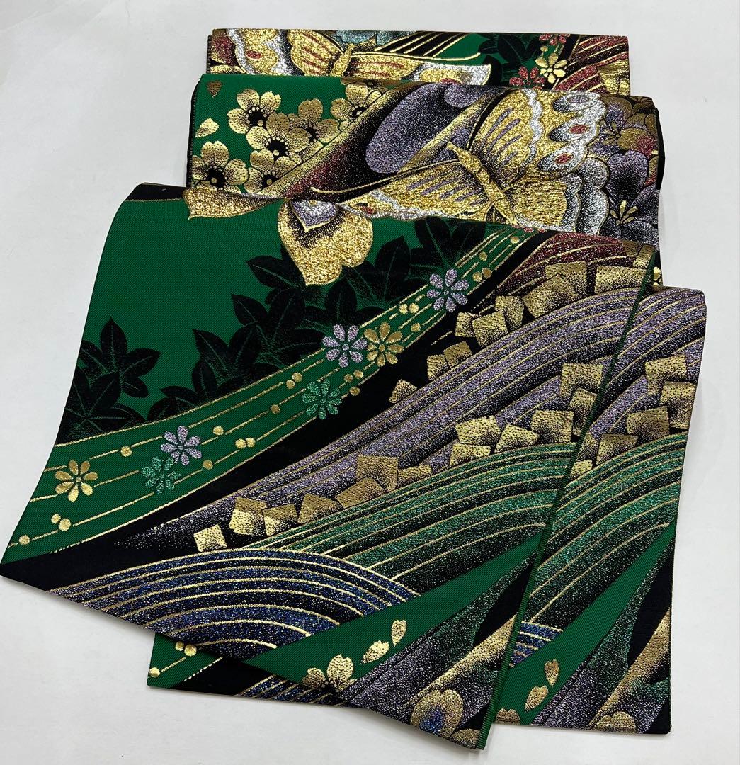 振り袖 フルセット 金彩加工 長襦袢付 刺繍入り 金通し 赤 花 664