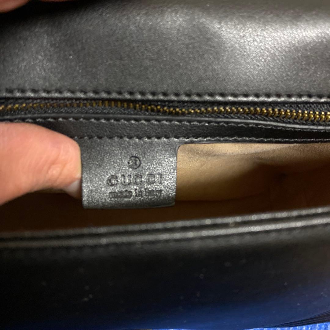 【訳あり】GUCCI GGマーモント　スモール トップハンドルバッグ