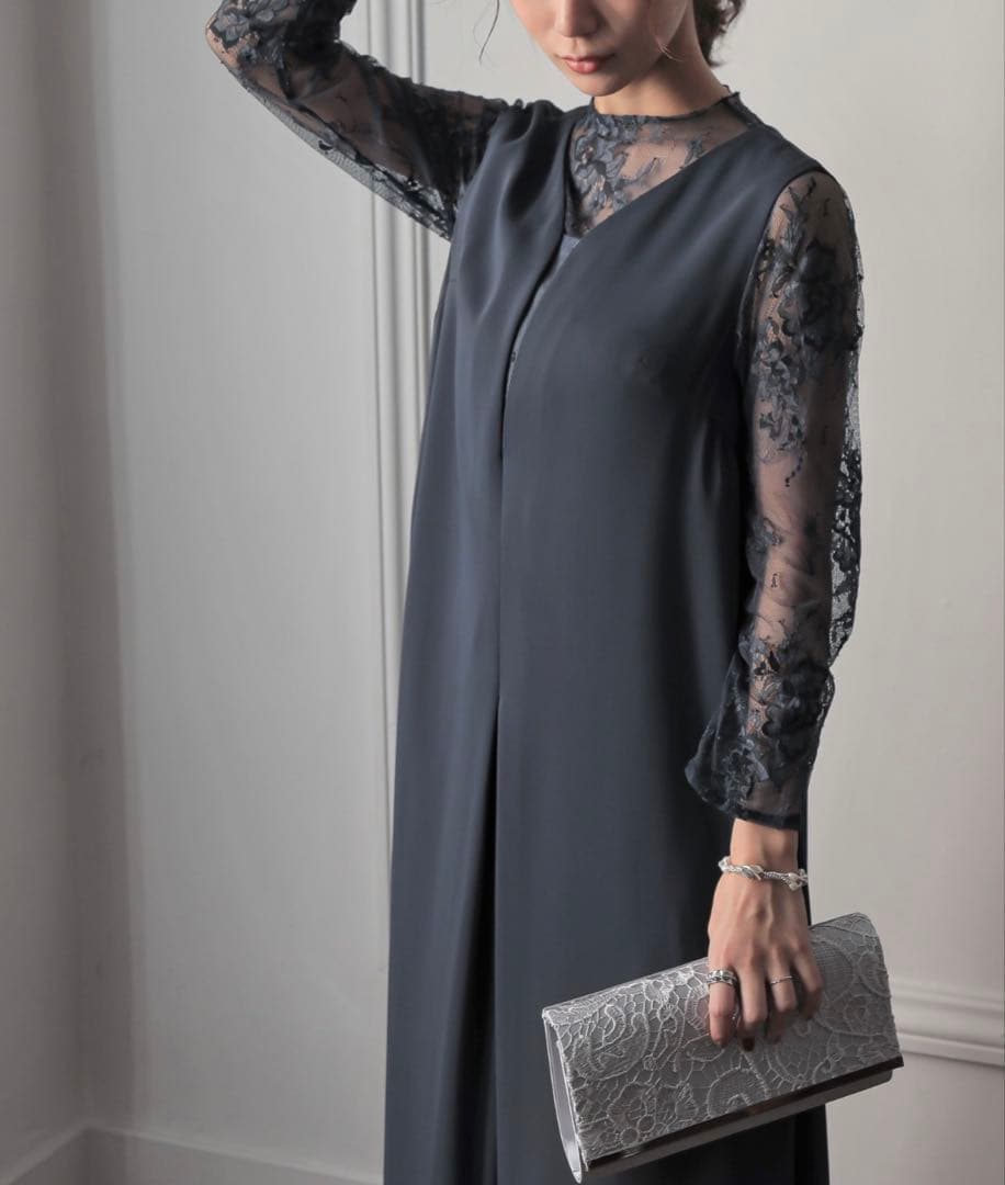 epic day メローレースAラインロングドレスLL