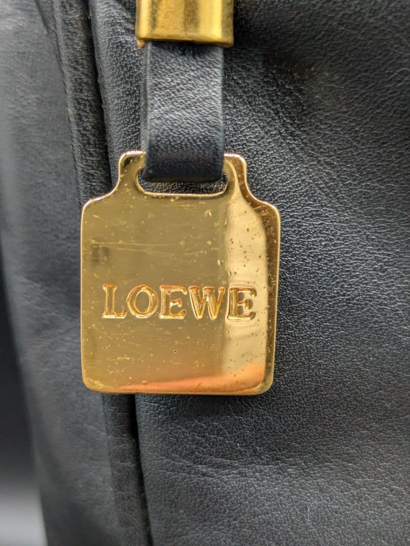 LOEWE アナグラム ショルダーバッグ ヴィンテージ オールレザー