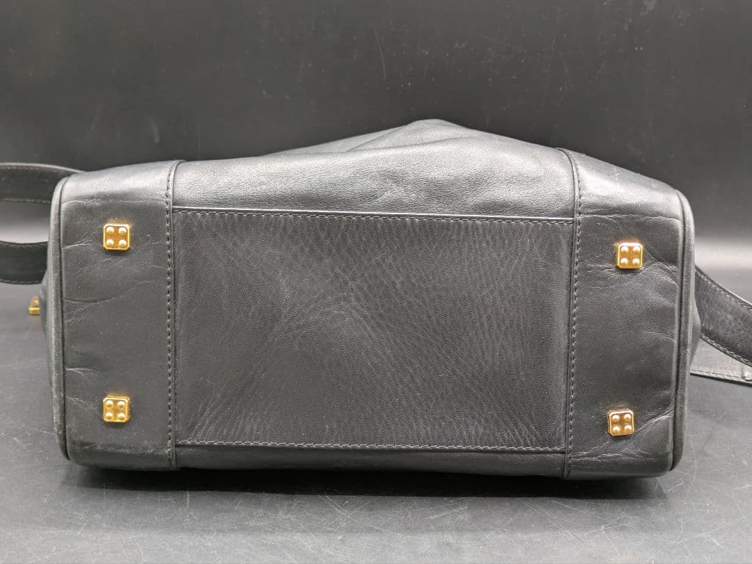 LOEWE アナグラム ショルダーバッグ ヴィンテージ オールレザー