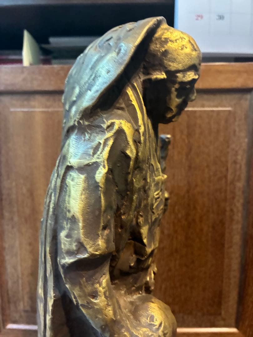 北村西望 大慈良寛 ブロンズ 1979制作 高さ38センチ 6.5キロ 良寛和尚