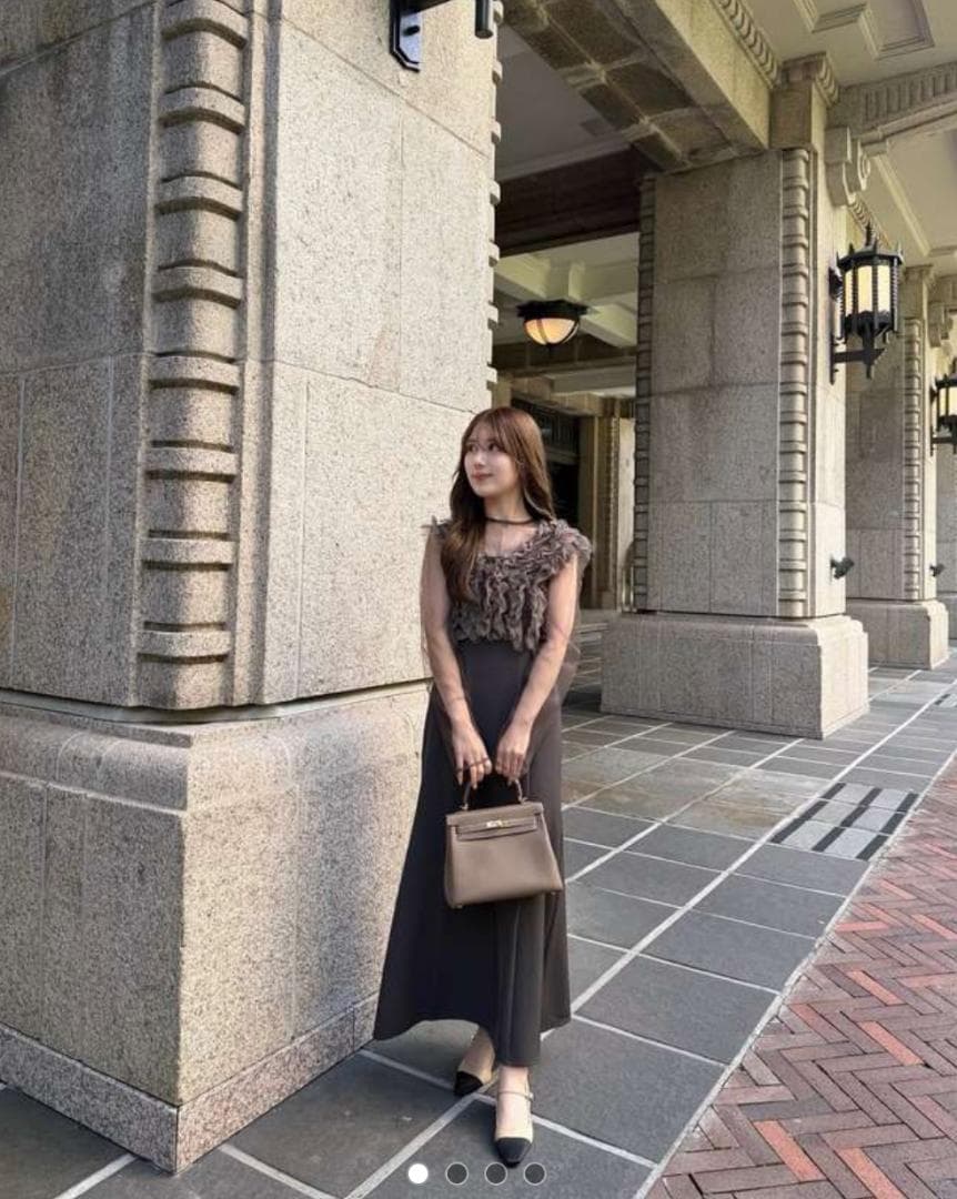 atlo オケージョンドレス Sサイズ ブラウン