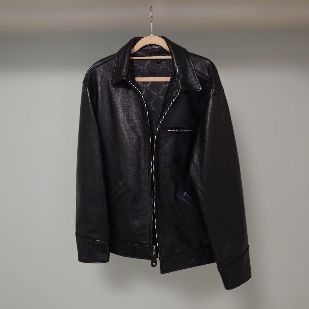 schott ブラック レザージャケット　ライダース　革ジャン　Mサイズ Schott N.Y.C（ショット） Schott ラムレザー トラッカージャケット