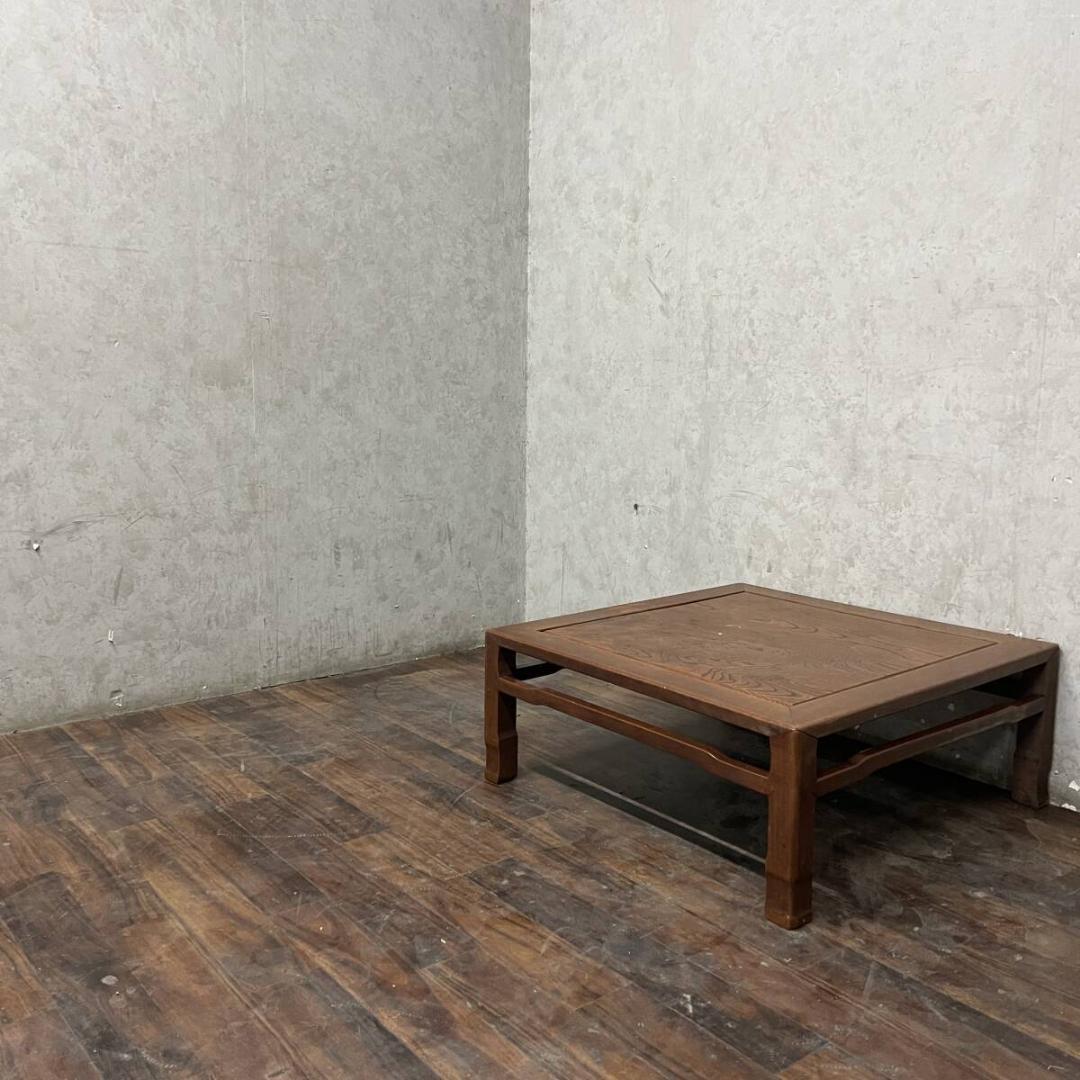 古家具 座卓 木製 W76×D76×H30.5cm 花台 ちゃぶ台 机 昭和 - メルカリ