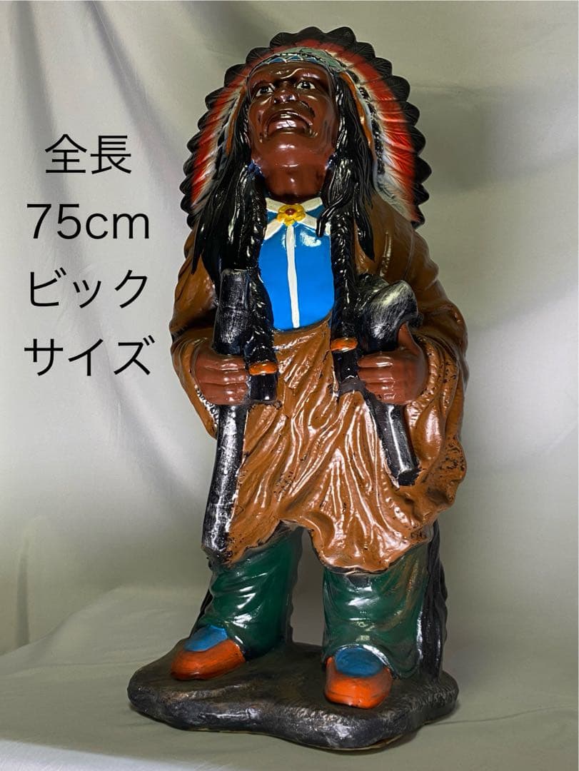 2172❣️ インディアン　男性　オブジェ　看板 2172❣️ インディアン 男性 オブジェ 看板
