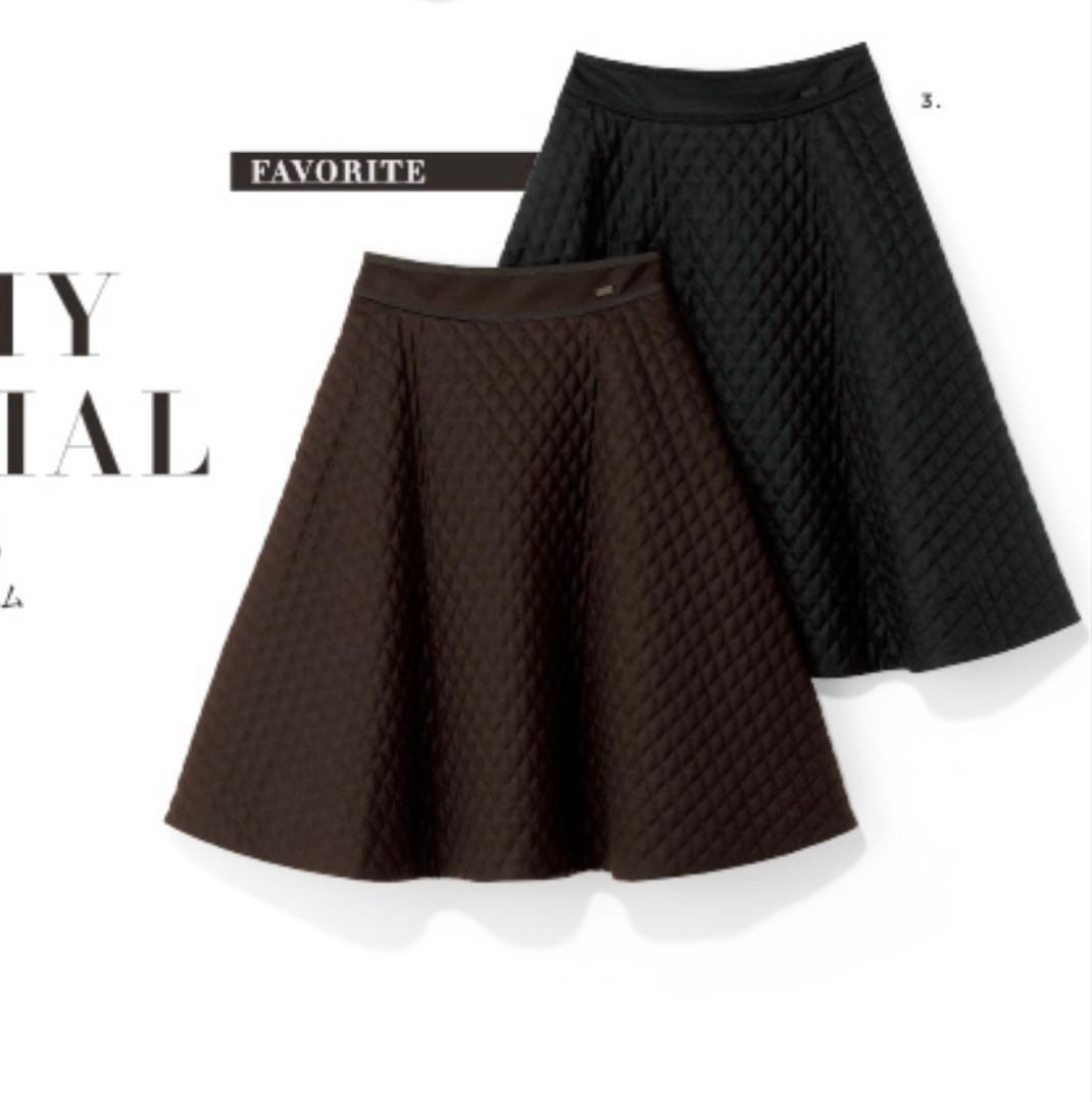 フォクシー　キルティングスカート　サイズ40 クロスフレア