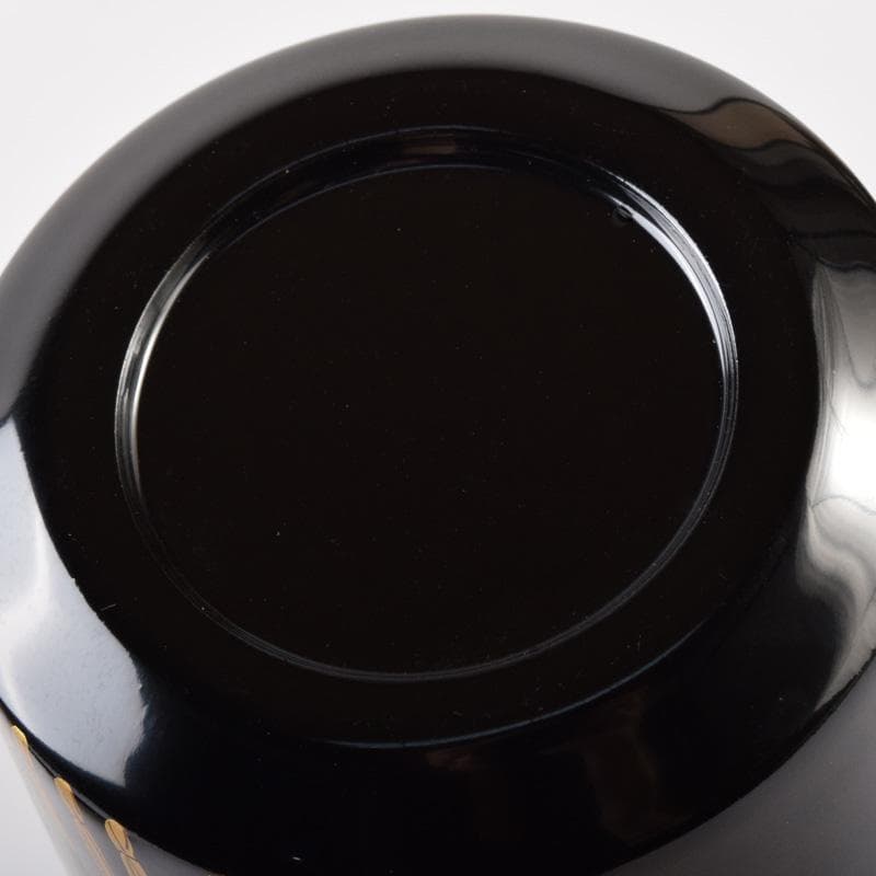 茶道具 黒漆 斎藤宗甫作 草蒔絵 棗 共布共箱 V 7338