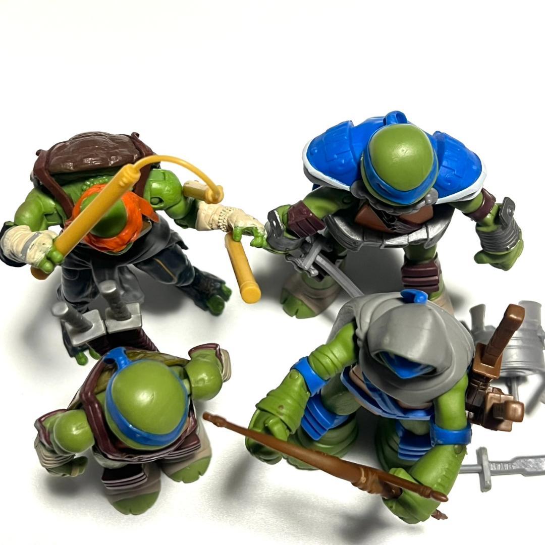 TMNT タートルズ フィギュア レオナルド3体 ミケランジェロ バイク