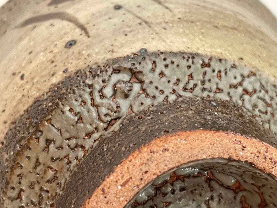 陶芸家 人間国宝 島岡達三 刷毛目 鉄絵 笹文 番茶器 器 小