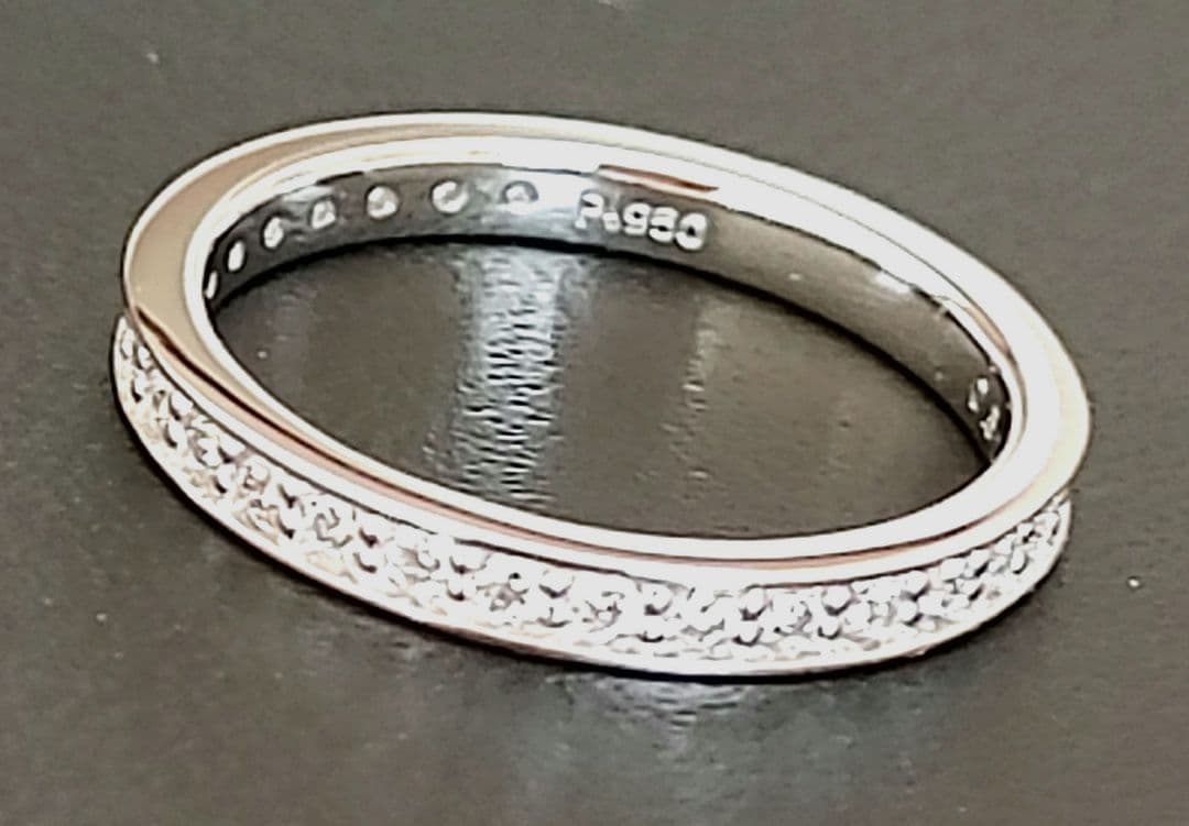 新品未使用☆PT950 H&Cダイヤモンド0.5ctフルエタニティリング 10号