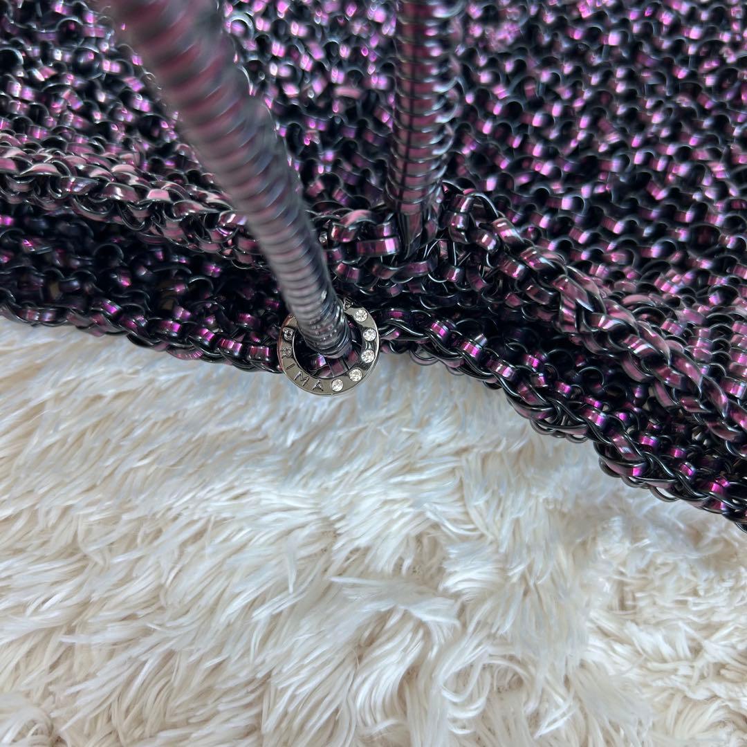 アンテプリマ スクエアラージ トートバッグ パープル　チャーム