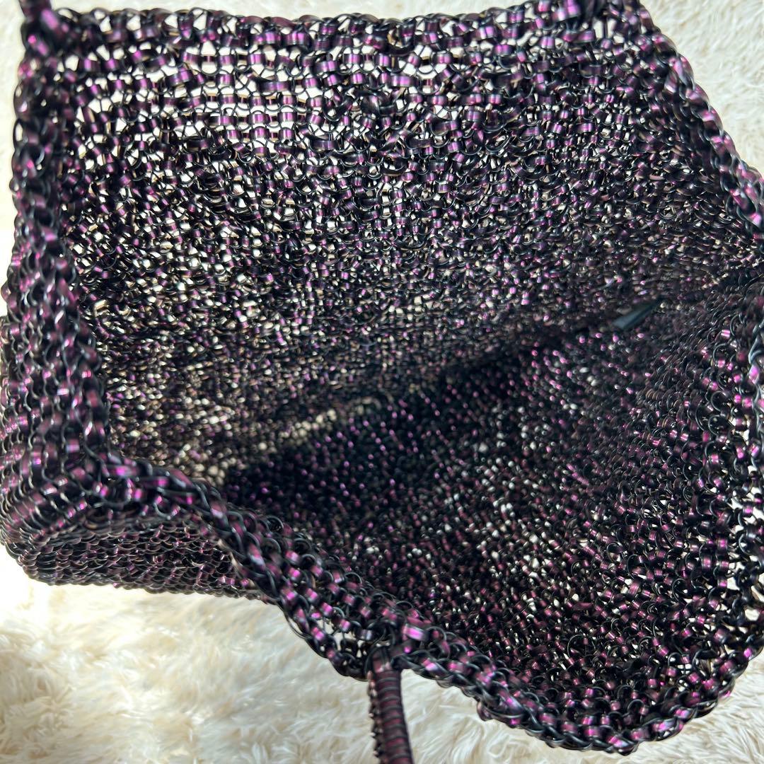 アンテプリマ スクエアラージ トートバッグ パープル　チャーム