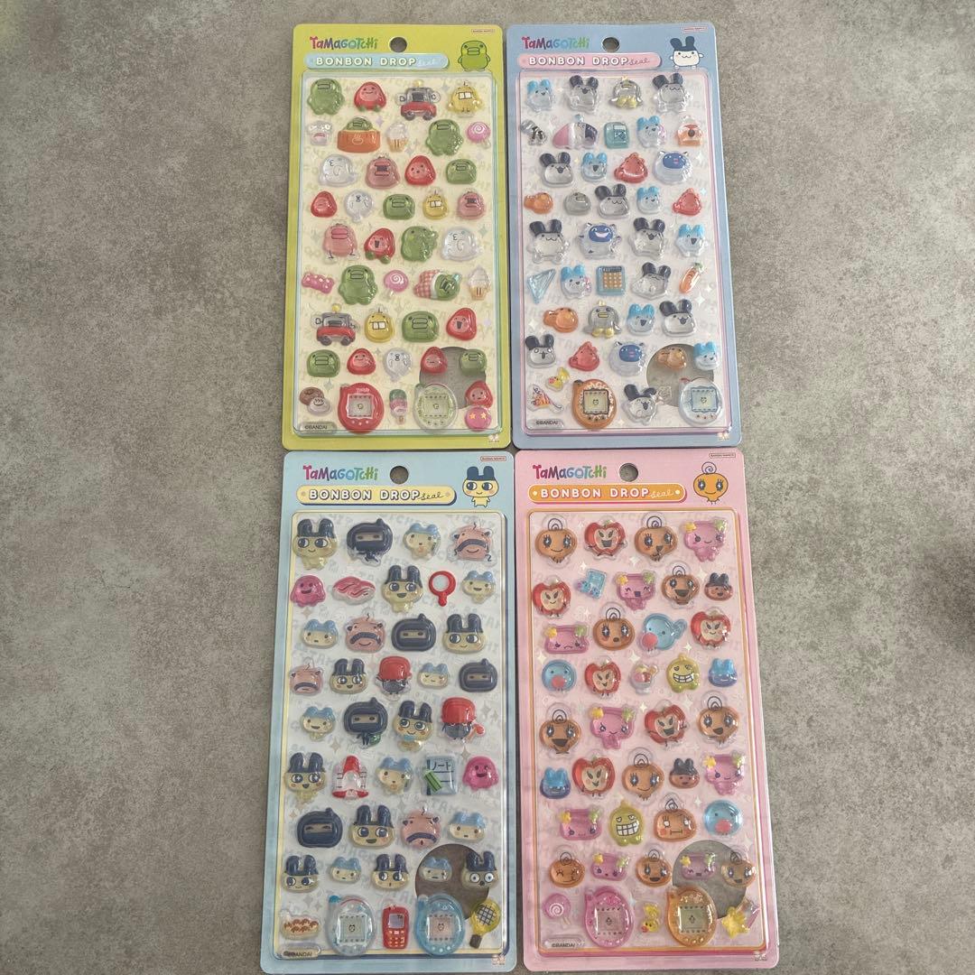 国内正規品】たまごっち ボンボンドロップシール 4枚セット 【国内正規