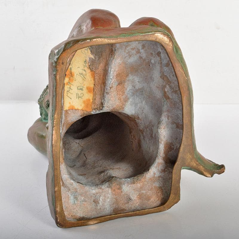 ブロンズ像　裸婦像　女性像　置物　在銘　約2.1kg　M　R6710