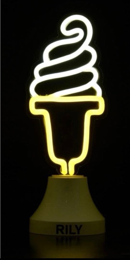 RILY フラミンゴ　ソフトクリーム　ネオンサイン　セット