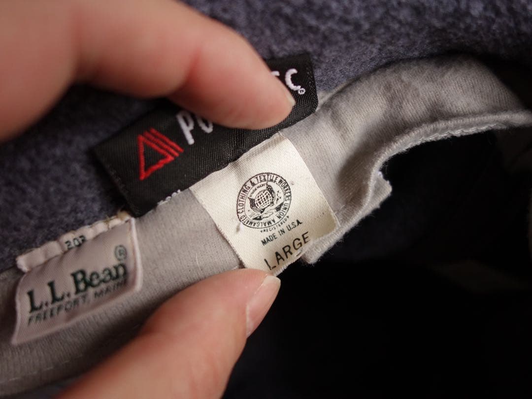 l.l.bean フリースキャップ L USA製 polartek ポーラテック
