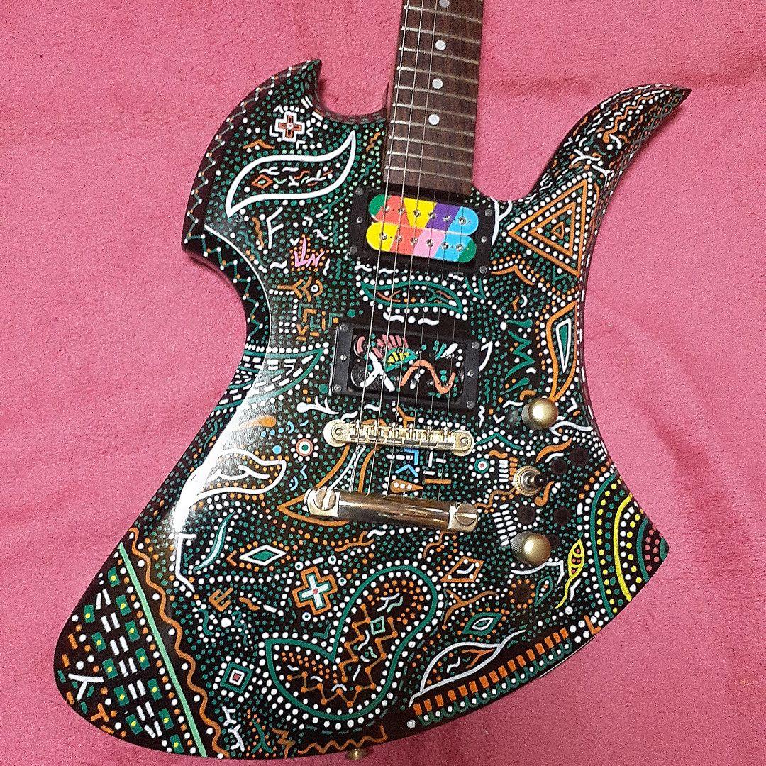 【良・美品】アメーバペイント・hideモデル。モッキンバードエレキギター。