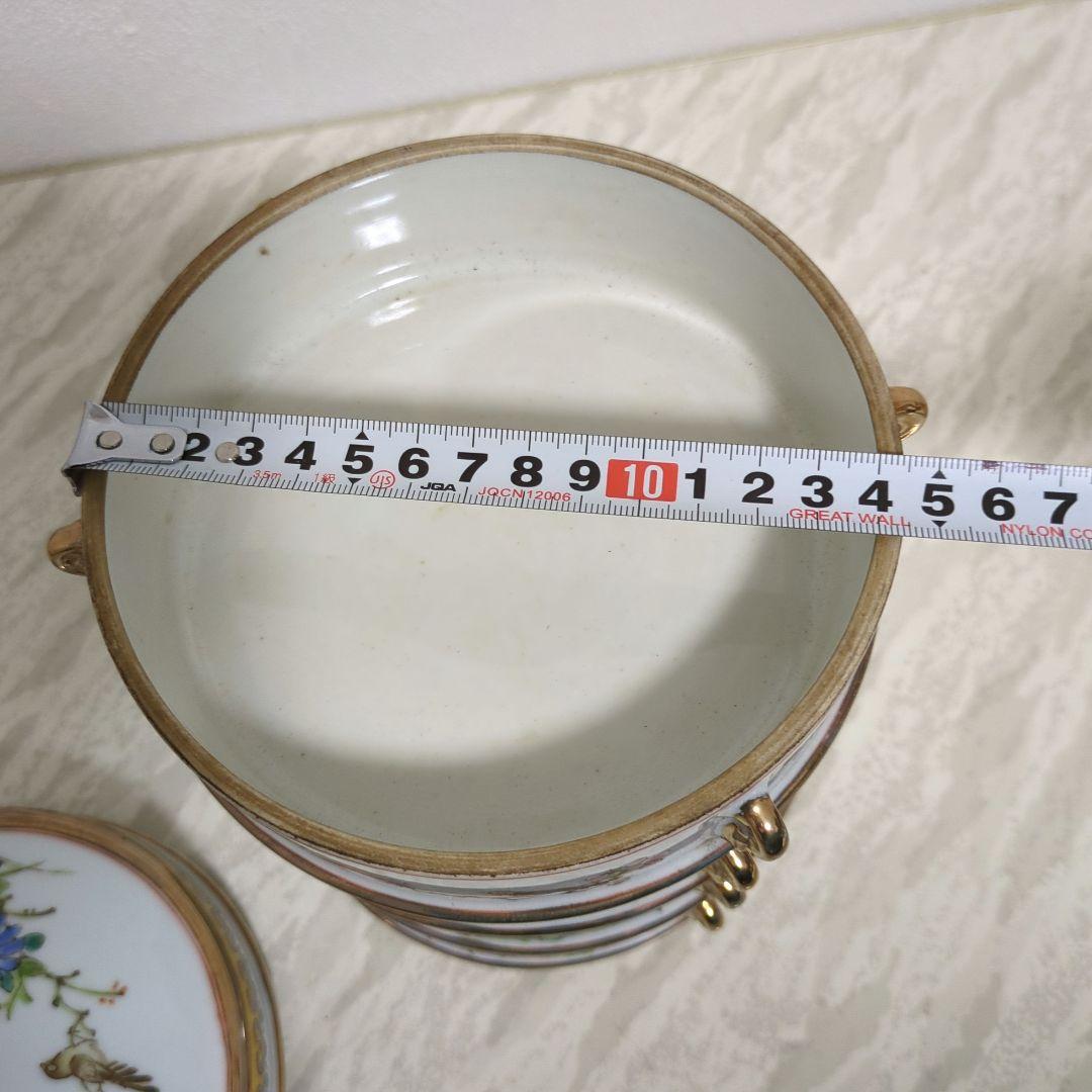 色絵花鳥文四段重 乾隆年製 657