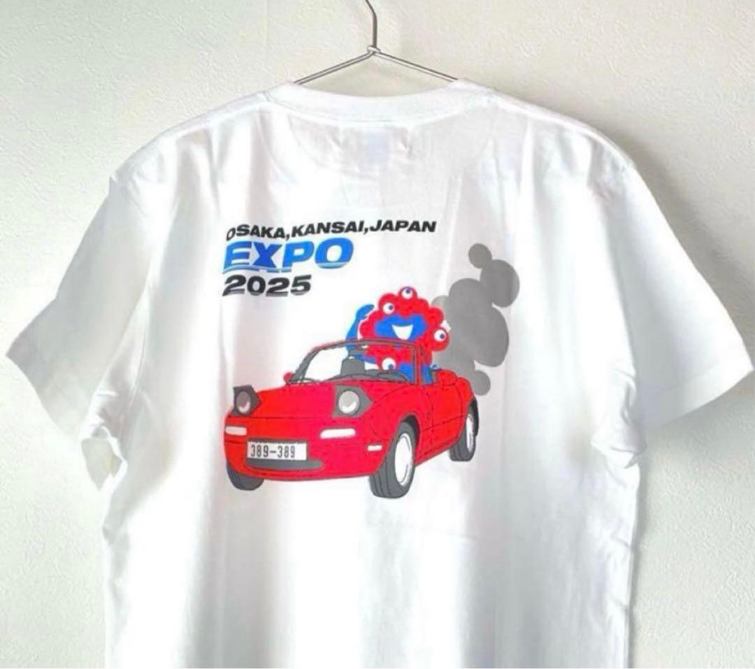 【新品未開封】関西万博　ミャクミャク ロードスター Tシャツ XL ホワイト 完売 ミャクミャク ロードスター Tシャツ XLサイズ 関西万博 男女兼用
