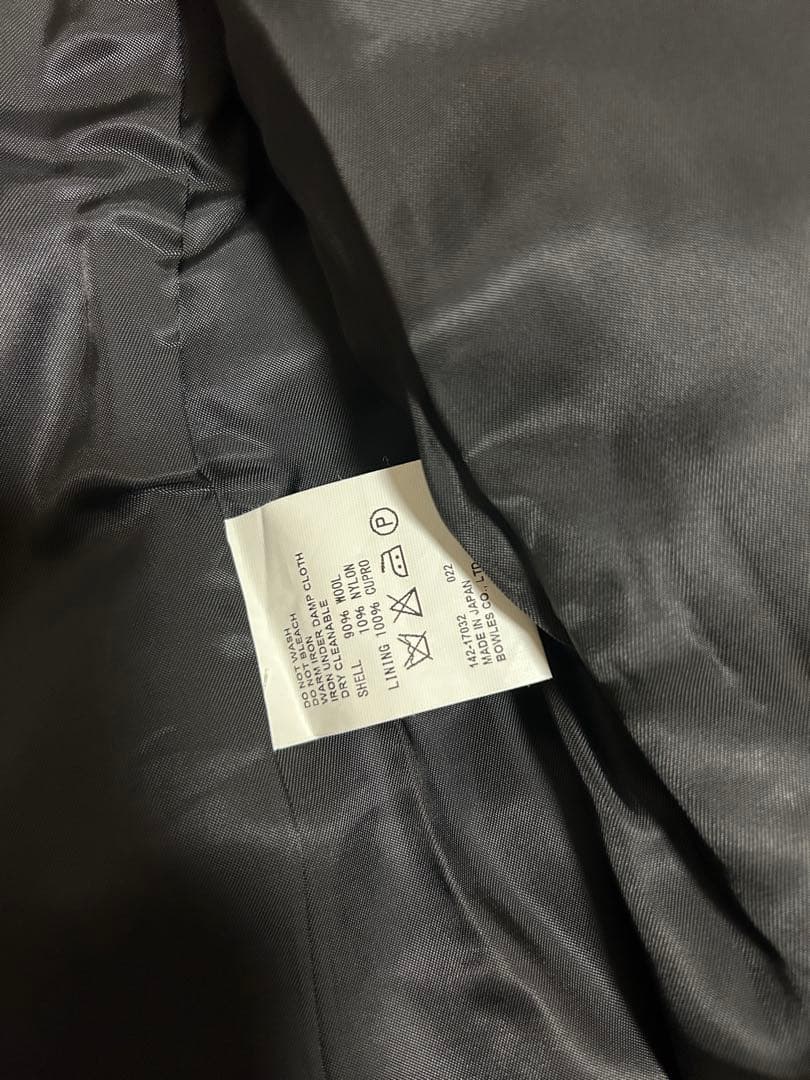 美品 1度のみ使用】HYKE ハイク 黒 ショート丈 Pコート サイズ：1の