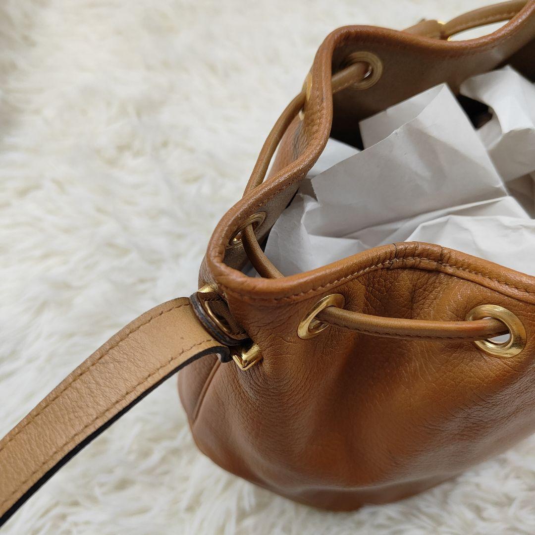 本日限定価格　Dior　ショルダーバッグ　レザー　巾着　肩掛け　CD金具　シボ革