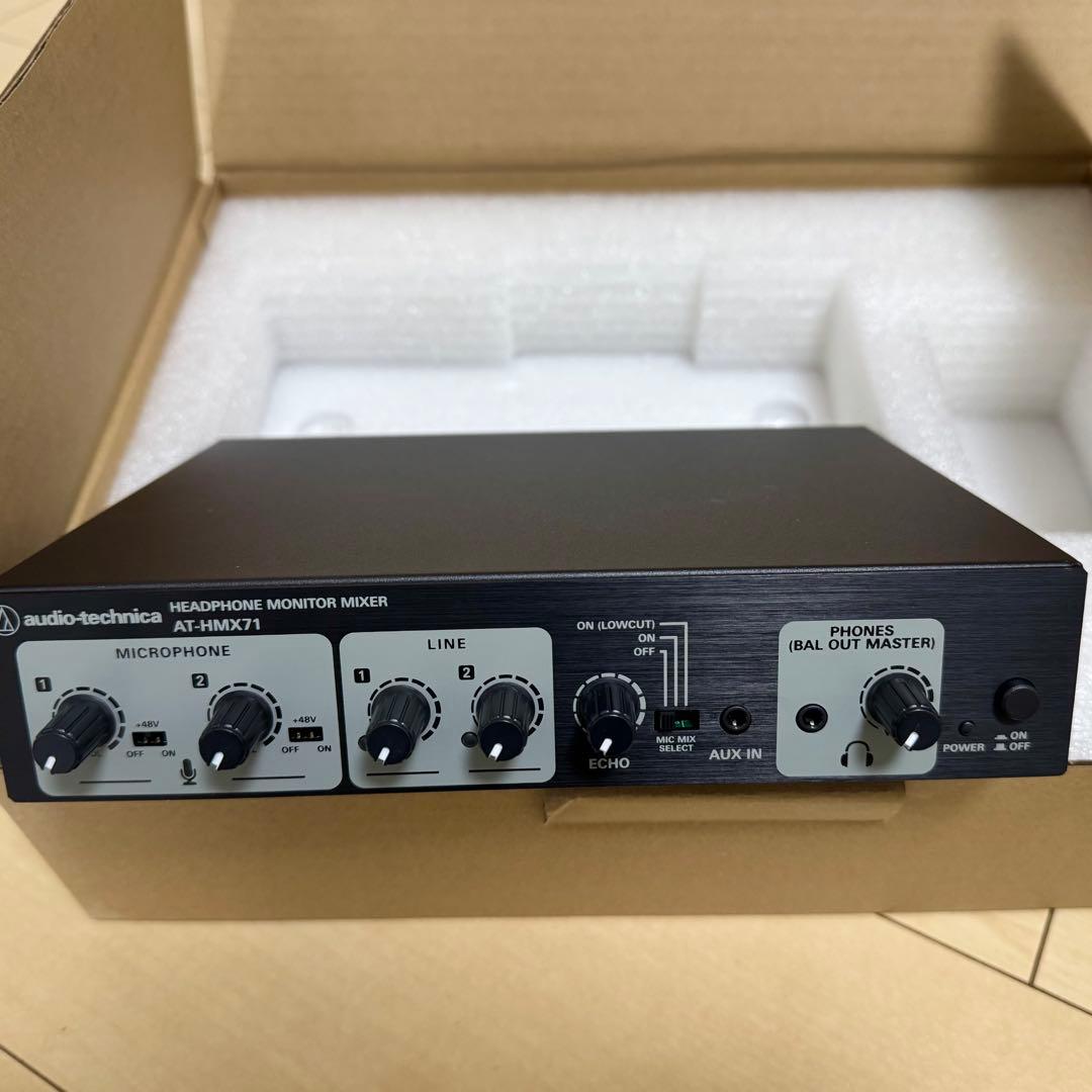 美品】オーディオテクニカ ヘッドホンモニターミキサー AT-HMX71