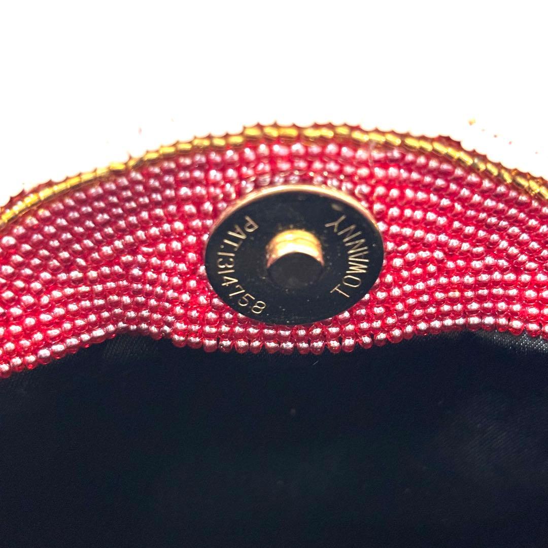 極美品 LUMY ルミー はしもと ビーズ 総ビーズ パーティバッグ 皇室