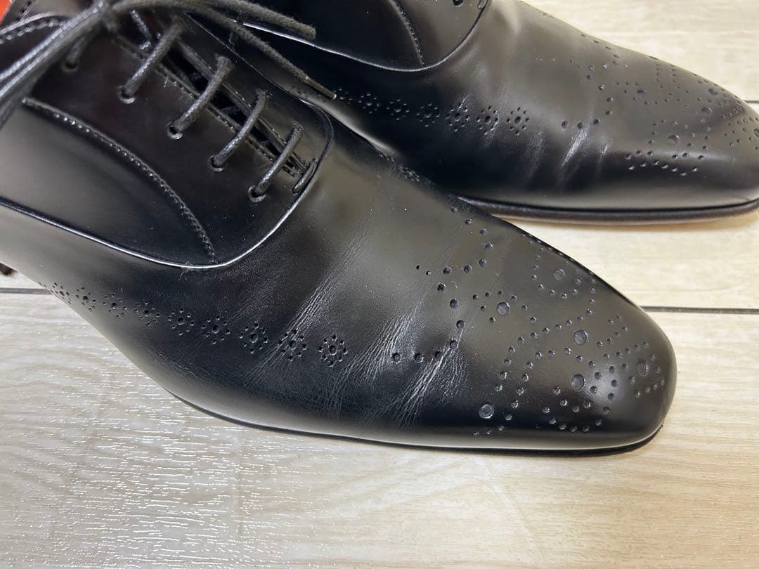 Santoni ブラックオックスフォードシューズ　11542