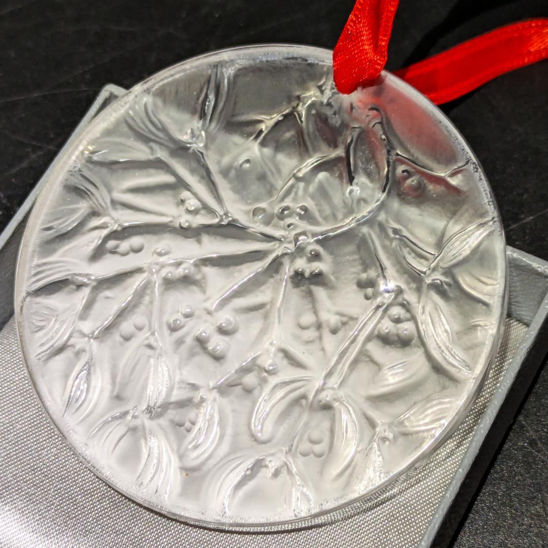 8/3まで限定】フロストガラス☆ラリック ヤドリギ ペンダント オーナメント