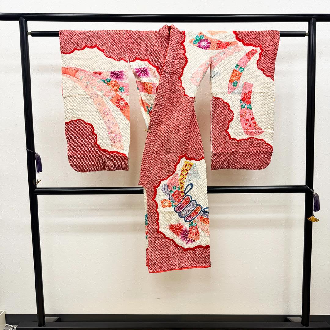 きものヱビス ■ 総絞り絵羽模様 七五三きもの 四つ身