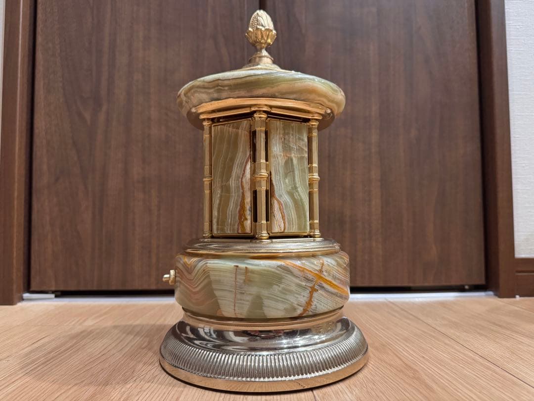 イタリア製オルゴール付き大理石シガレットケース葉巻入れ