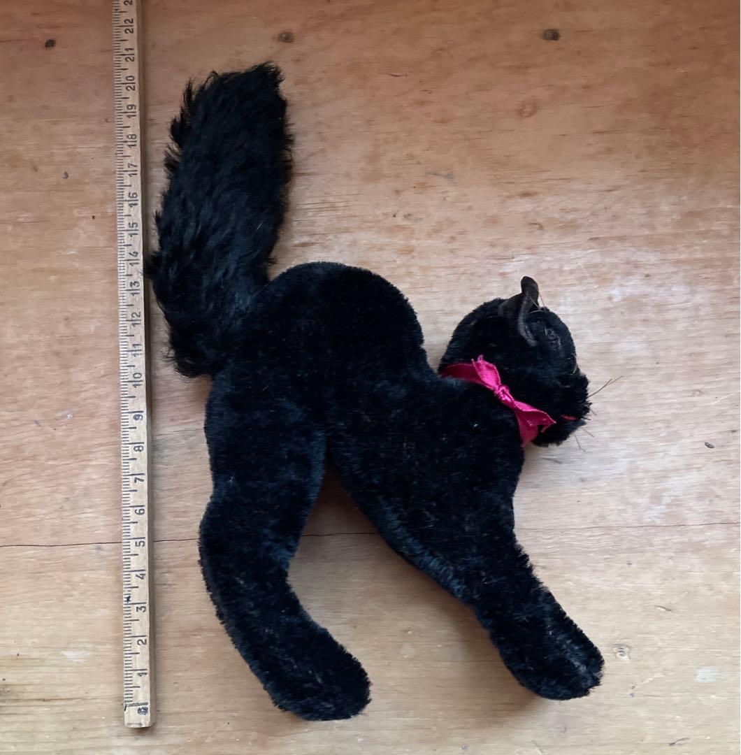ヴィンテージ　シュタイフ　トムキャット　黒猫